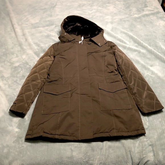 Coalition LA heavyweight quilted arm jacket olive - Picture 2 of 12